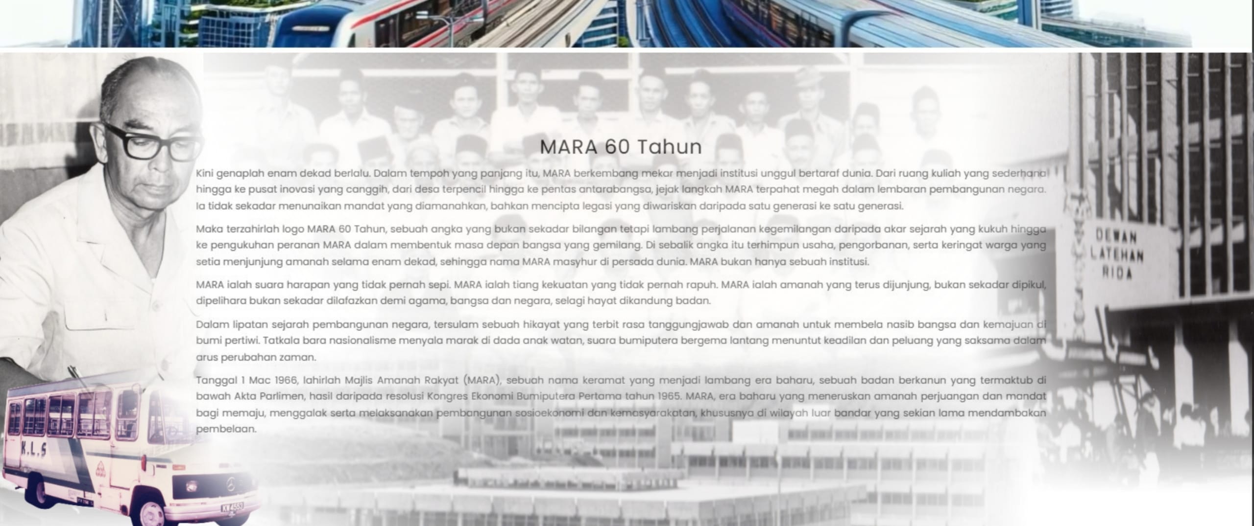 60 Tahun - Sejarah MARA MARA